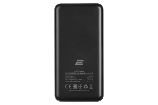 Повербанки 2E Geometry 20000mAh Type-C, USB-А Black